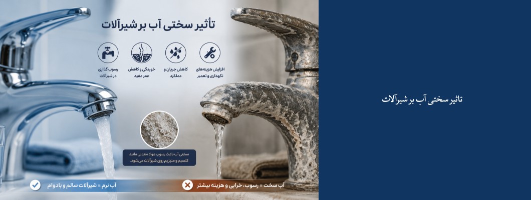 تاثیر سختی آب بر شیرآلات