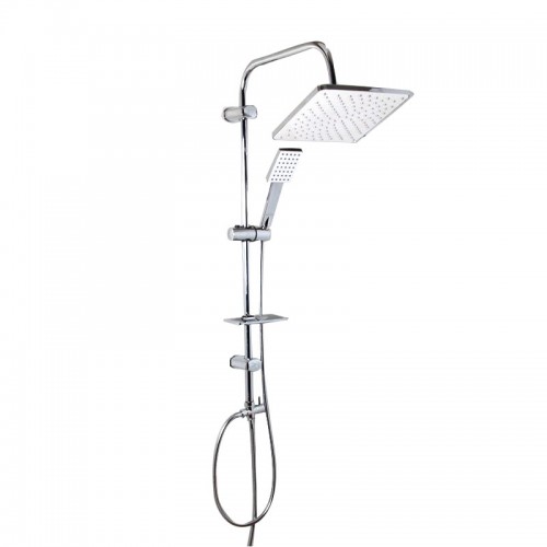 دوش مربعی کروم سفید دوش مربعی کروم سفید