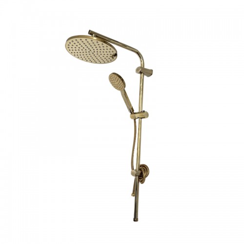دوش حمام طلایی دوکاره مدل گرد دوش حمام طلایی دوکاره مدل گرد