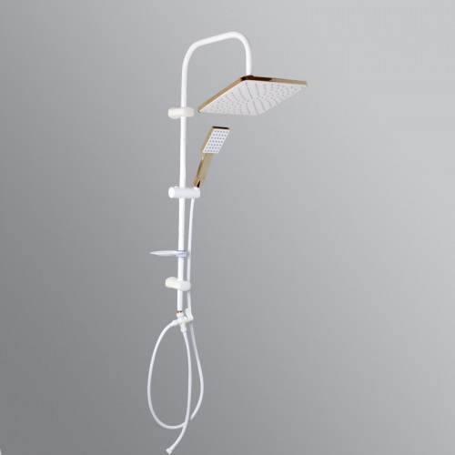 دوش مدرن طلایی سفید مربع دوش مدرن طلایی سفید مربع