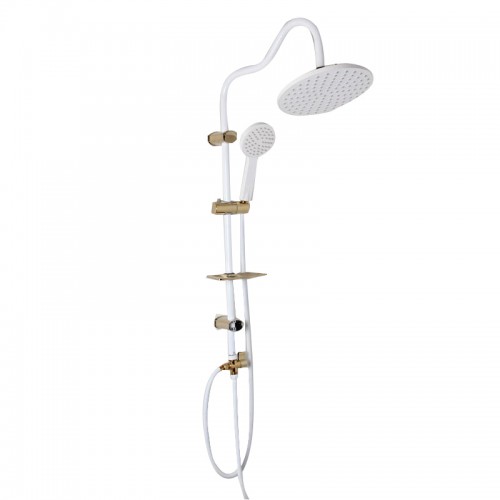 یونیورست گرد رنگ سفید طلایی با علم کوهانی یونیورست گرد رنگ سفید طلایی با علم کوهانی